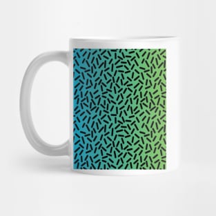 90s Retro Pattern Teal Green Gradient Mug